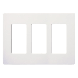 Tapa Color Blanco para interruptor o dimmer Lutron, 3 gang, limpio y moderno