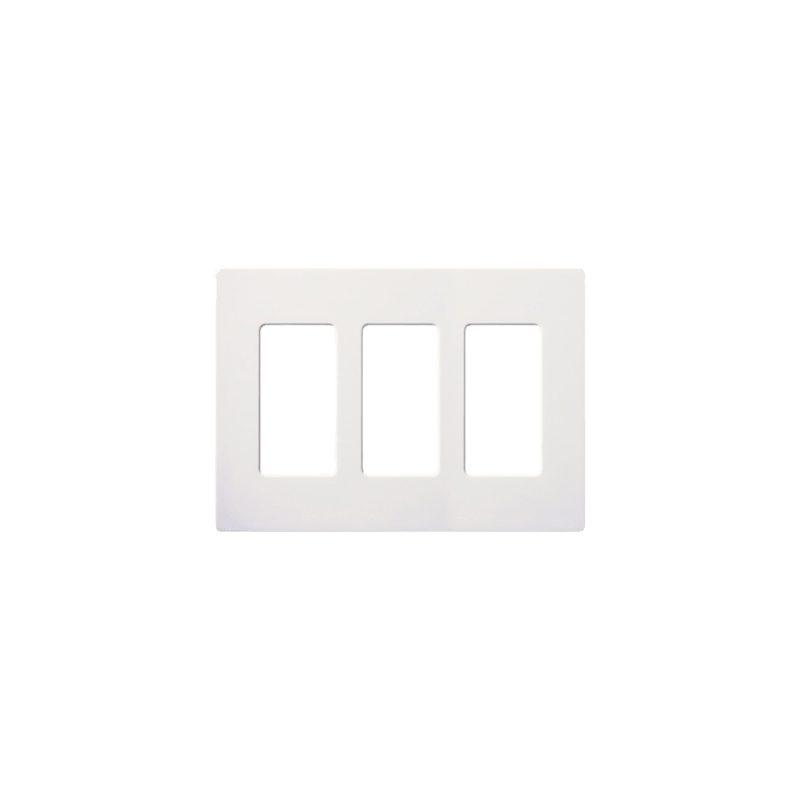 Tapa Color Blanco para interruptor o dimmer Lutron, 3 gang, limpio y moderno
