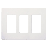 Tapa Color Blanco para interruptor o dimmer Lutron, 3 gang, limpio y moderno