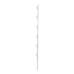 Poste con 6 Aisladores de PASO para Cerca Electrificada. Tubo Galva. de 1.4m, cal. 18 de 1" Diam. + Pintura Blanca.