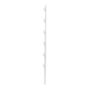 Poste con 6 Aisladores de PASO para Cerca Electrificada. Tubo Galva. de 1.4m, cal. 18 de 1" Diam. + Pintura Blanca.