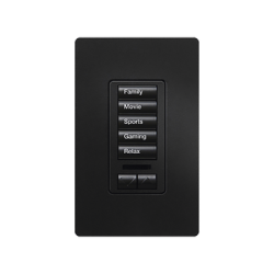 (RadioRA2) Teclado seetouch 5 botones, 2 botones subir/bajar, programe escenas diferentes en cada botón.