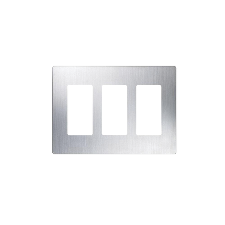 Tapa Color Metalico para interruptor o dimmer Lutron, 3 gang, limpio y moderno