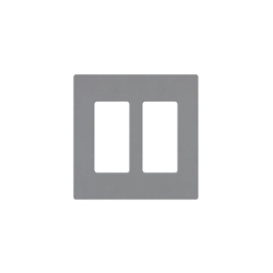 Tapa Color Gris para interruptor o dimmer Lutron, 2 gang, limpio y moderno