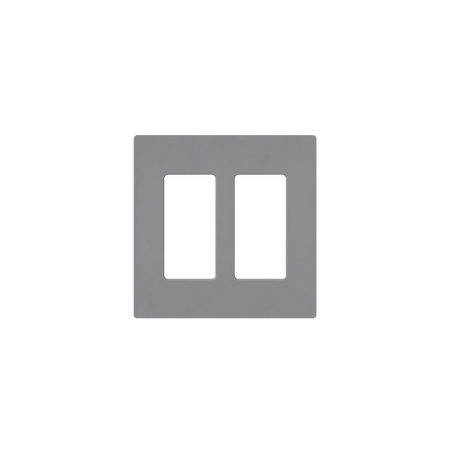 Tapa Color Gris para interruptor o dimmer Lutron, 2 gang, limpio y moderno