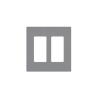 Tapa Color Gris para interruptor o dimmer Lutron, 2 gang, limpio y moderno