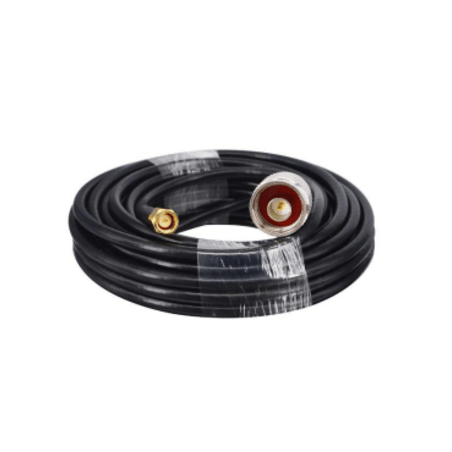 Cable Coaxial 10 Metros / Baja Pérdida / Diámetro 5 mm / Impedancia 50 Ω / Apantallamiento 90dB / Operación 5-3000 MHz / Co