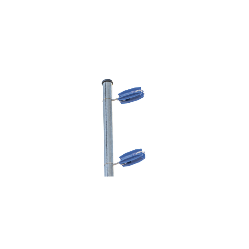 Aislador de color Azul para postes de esquina de alta Resistencia con Anti UV de uso en cercos eléctricos