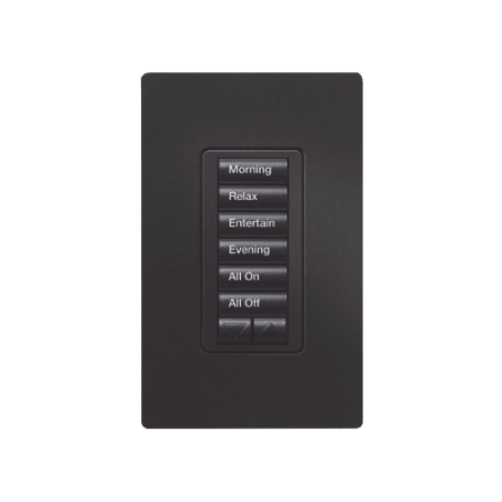 (RadioRA2) Teclado Seetouch Hibrido 6 botones, 2 botones subir/bajar, programe escenas diferentes en cada botón,puede instalars