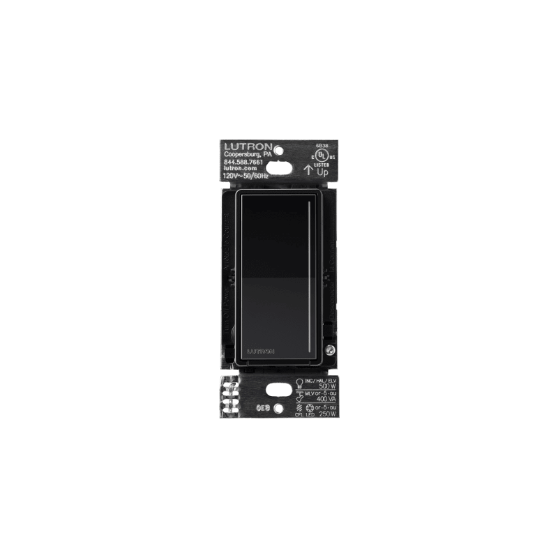 (RadioRa3) Atenuador táctil Sunnata Dimmer PRO color negro brillante , requiere cable neutro / soporta 250W LED