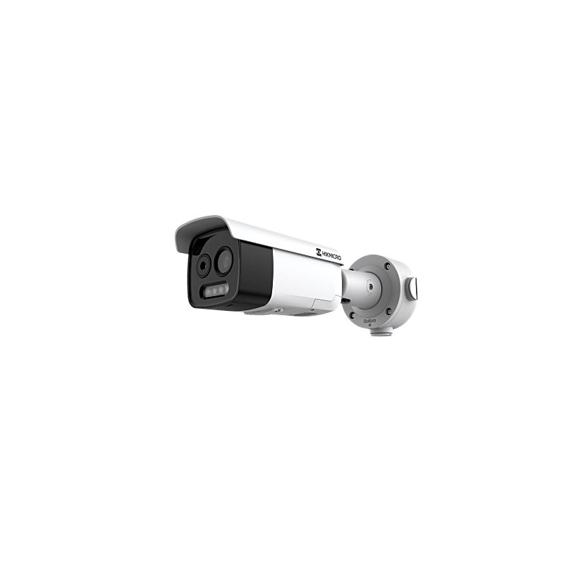 HIKMICRO Cámara Bala Dual Térmica y Óptica/ 5MP Óptica + 256×192 Térmica / IA para Detección Humana 84m y Vehicular 210m 