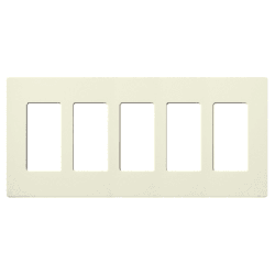 Placa de pared 3 espacios, color blanco, para atenuador (dimmer), switch ó control remoto PICO inalámbrico.