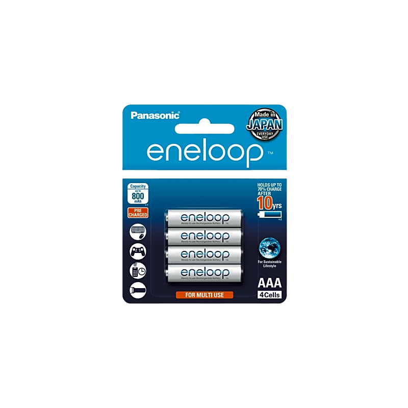 Batería Recargable AAA 1.2V ENELOOP / Ni-HM / Paquete de 4 Baterías