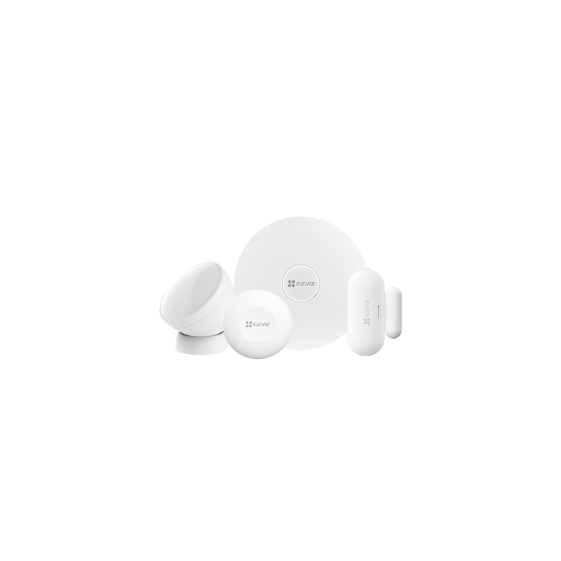 Kit de Alarma Inalambrico / Incluye: 1 Hub, 1 Sensor PIR, 1 Contacto Magnético y 1 Smart Boton / Configuración y Visualizació