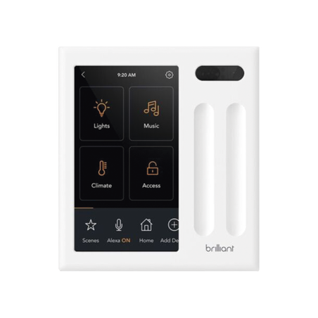 Control touch desde su pantalla en pared, compatible con 2 cargas para controlar iluminación.