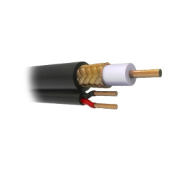 Bobina de 305 Metros (1000 Pies) de Cable Coaxial RG59 Siamés, Malla de Cobre, Hecho en México, Optimizado para HD. Aplicació