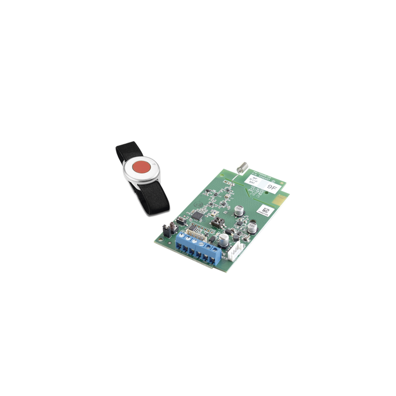 Kit de Transceptor Inalámbrico 916MHz. 2 Vías y Botón de Pánico compatible con panel Crow