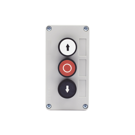 Botonera Triple Para Barreras Vehiculares, Operadores Corredizos y Abatibles.