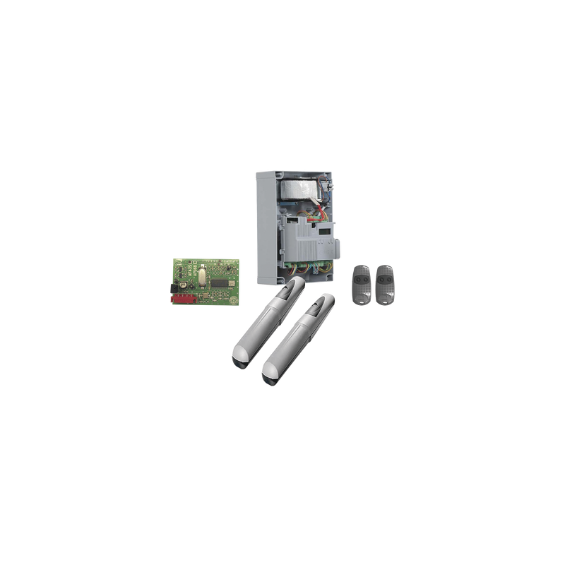 Kit de operadores AXO 3024 Para puertas Abatibles de hasta 3 Metros y 500 Kg de peso por hoja