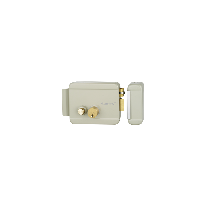 Cerradura Eléctrica con Botón de Salida/ Incluye Llave / Exterior / Derecha