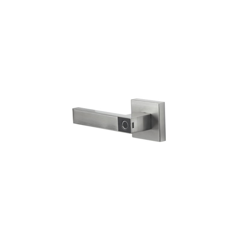 Manija Castelli Biométrica/ Niquel Satinado / 30 usuarios / Para Puerta Izq o Derecha de 60-70mm
