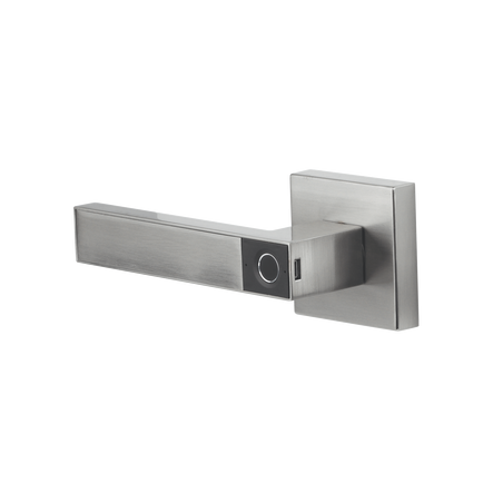 Manija Castelli Biométrica/ Niquel Satinado / 30 usuarios / Para Puerta Izq o Derecha de 60-70mm