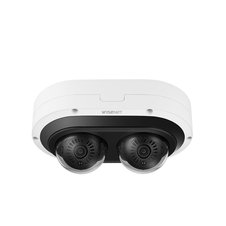 Camara Multi sensor IP 6MP x 2 CH con Inteligencia Artificial / Lente Mot. 3.54 a 6.69mm / WDR 120dB / H.265 / RanuraSD / Protec