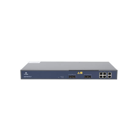 OLT de 2 puertos EPON con 6 puertos Uplink (4 puertos Gigabit Ethernet + 2 puertos Gigabit Ethernet SFP/SFP+) / hasta 128 ONUS