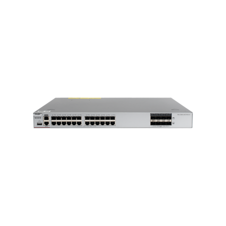 Switch Core Administrable Capa 3 con 24 puertos Gigabit + 8 SFP+ para fibra 10Gb, gestión gratuita desde la nube.