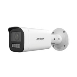 Bala IP 4 Megapíxel / Lente Motorizado 2.8 a 12 mm / Dual Light (50 mts IR + 50 mts Luz Blanca) / ACUSENSE Lite / Microfono Int