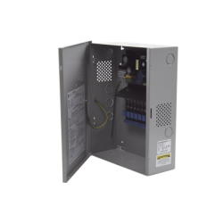 Fuente de Poder con Respaldo, 12 o 24 Vcc, 4 A, 48 W, 8 Salidas, Para Control de Acceso, Entrada 115 Vca