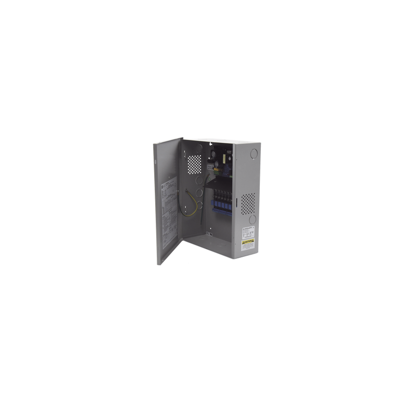 Fuente de Poder con Respaldo, 12 o 24 Vcc, 4 A, 48 W, 8 Salidas, Para Control de Acceso, Entrada 115 Vca