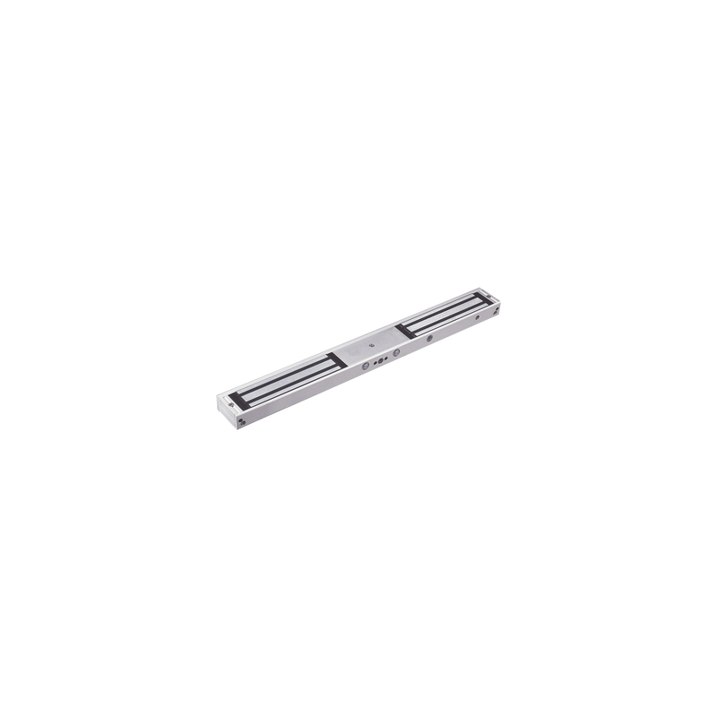 Chapa Magnética Doble para Aplicación en Puertas de Doble Hoja. 1200 lbs(x 2). LED indicador ultrabrillante