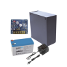 Kit con fuente PLB2 con salida de 12 Vcc a 2.5 Amper, incluye transformador y batería de 12 V a 7 Amper