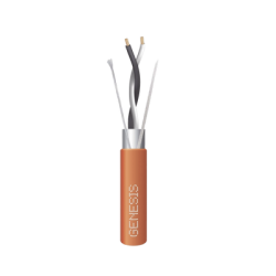 Carrete de 305 Metros (1000 Pies) / Cable 2 x 18 AWG / Color Naranja / Blindado / Plenum / Trenzado para Aplicaciones de Transmi