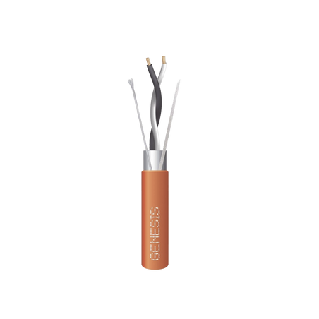 Carrete de 305 Metros (1000 Pies) / Cable 2 x 18 AWG / Color Naranja / Blindado / Plenum / Trenzado para Aplicaciones de Transmi
