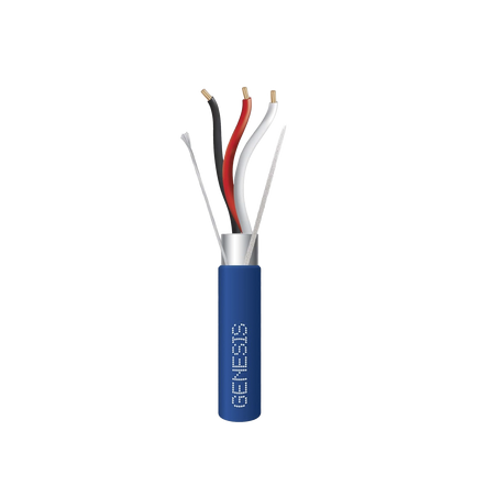 Bobina de 305 Metros (1000 Pies) de Cable 3 x 18 AWG / Plenum / BLINDADO / Tipo FPLP, CMP, CL3P / Color Azul / Para Aplicaciones