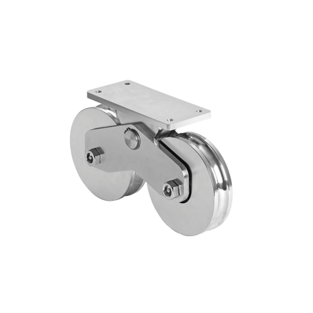 Rueda Doble de 12 cm / Capacidad Para Puertas de hasta 1200 kg / Canal Tipo "U"