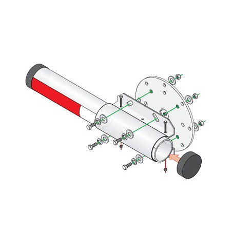 Kit de Instalación Para Brazos de Aluminio Doorking / Compatible con Barreras 1601 y 1603