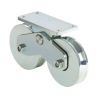 339V - Rueda Doble de 12 cm / Capacidad Para Puertas de hasta 1200 kg / Canal Tipo V