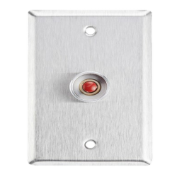 Botón de Pánico con Placa en Acero Inoxidable/ N.O.