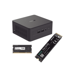 Kit / Mini PC NUC Barebone / Core i5 -1340P (13 Gen) / WiFi 6 y 2.5 GbE / Bluetooth / 16 GB RAM / 512 GB SSD / Sin S.O. / 4 Moni