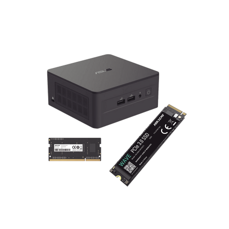 Kit / Mini PC NUC Barebone / Core i5 -1340P (13 Gen) / WiFi 6 y 2.5 GbE / Bluetooth / 16 GB RAM / 512 GB SSD / Sin S.O. / 4 Moni