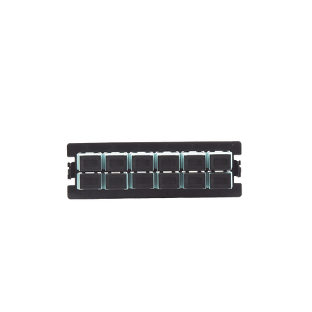 Placa Acopladora para Distribuidor de Fibra Óptica LP-ODF-8024, Incluye 12 Acopladores SC Simplex para Fibra Multimodo (12 Fibr
