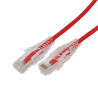 Cable de Parcheo Slim UTP Cat6A - 1 Metro (3.28 Pies) Rojo, Diámetro Reducido (28 AWG)