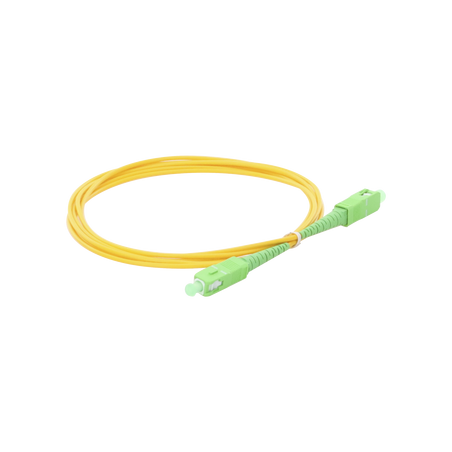 Jumper de Fibra Óptica Monomodo SC/APC-SC/APC Simplex de 2 Metros (6.56 Pies), 2mm