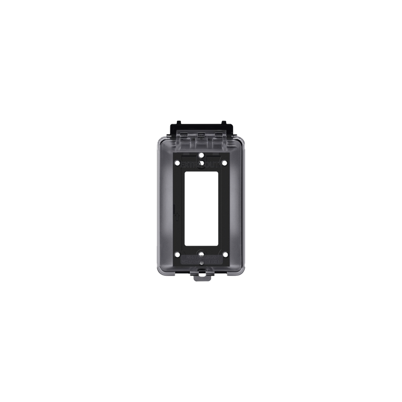 Caja Protectora de Contactos para Exterior / Policarbonato de Alto Impacto / Protección NEMA 3R / 127V 15A 60Hz / Tapa Transpar