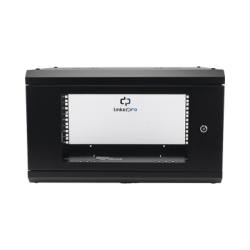 Gabinete de Pared con Puerta de Cristal Templado, 635mm de Profundidad, 4U Rack de 19'', Acero Reforzado