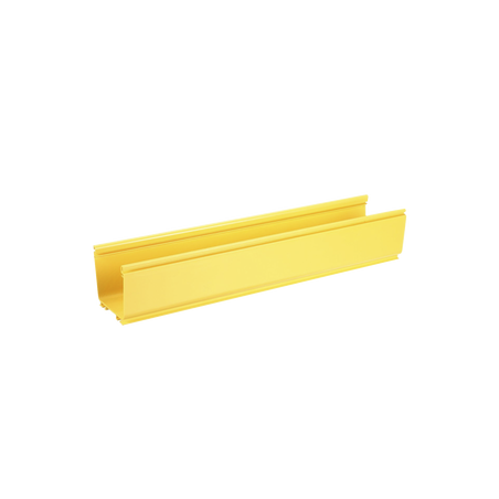 Canaleta FiberRunner™ 4X4, de PVC Rígido, Color Amarillo, 1.8 m de Largo
