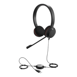 Jabra Evolve 20 DUO con conexión USB, micrófono con cancelación de ruido de ultima generación, configuración Plug and Play 